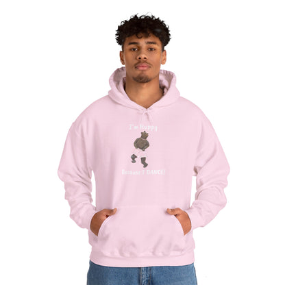 "I'm Happy Because I Dance" Unisex Heavy Blend™ Hooded Sweatshirt